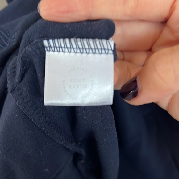 Cozy Earth Women's Brushed Bamboo Jogger Set, Navy, Small - Picture 15 of 15